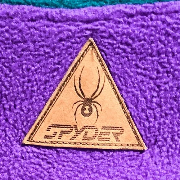 Spyder Teal and Purple Fleece Jacket - Picture 4 of 6